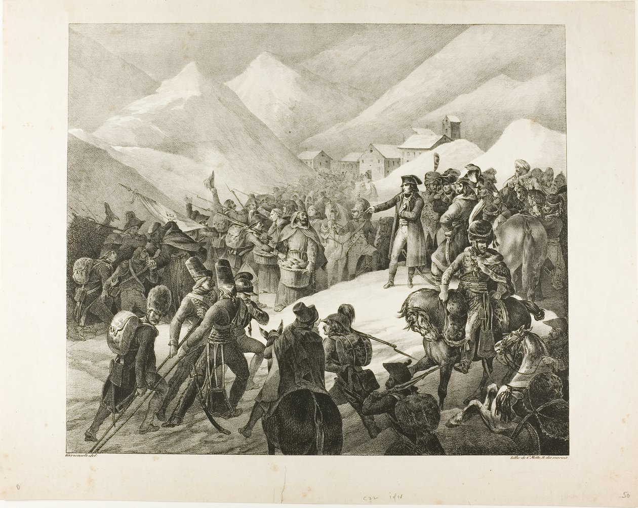 Passagen av berget Saint Bernard av Jean Louis André Théodore Géricault