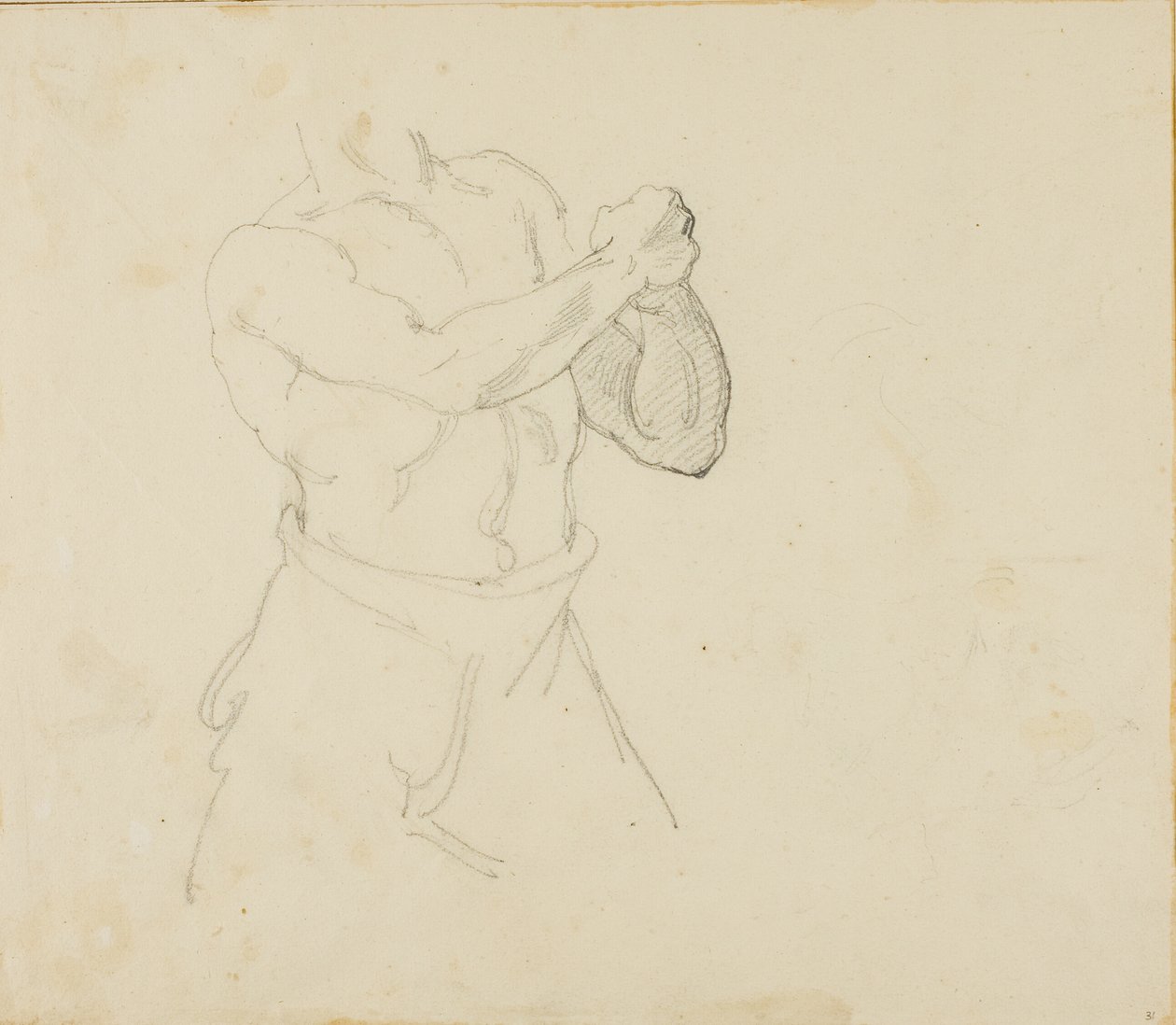 Torso av en boxare av Jean Louis André Théodore Géricault