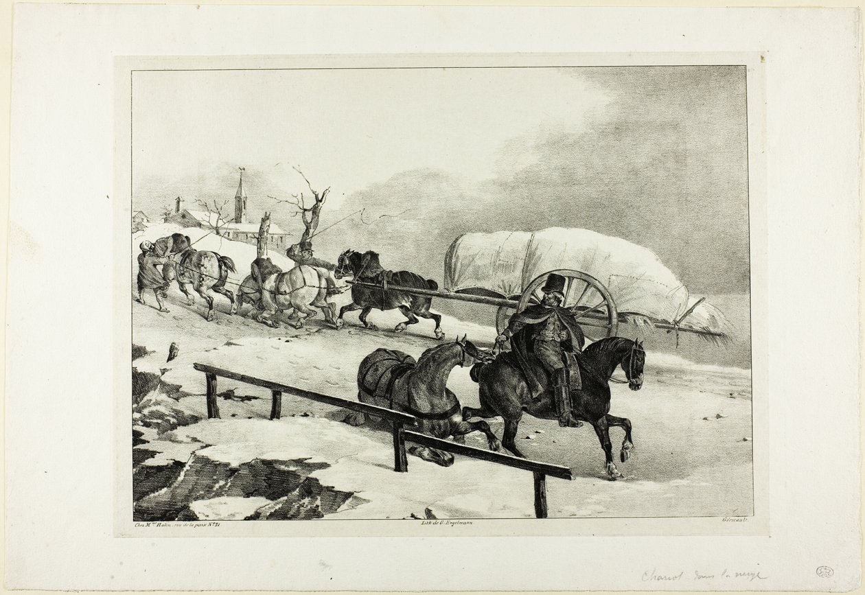 Vagn uppför en sluttning av Jean Louis André Théodore Géricault
