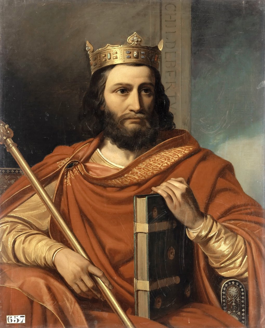 Childebert I, frankernas kung av Jean Louis Bezard
