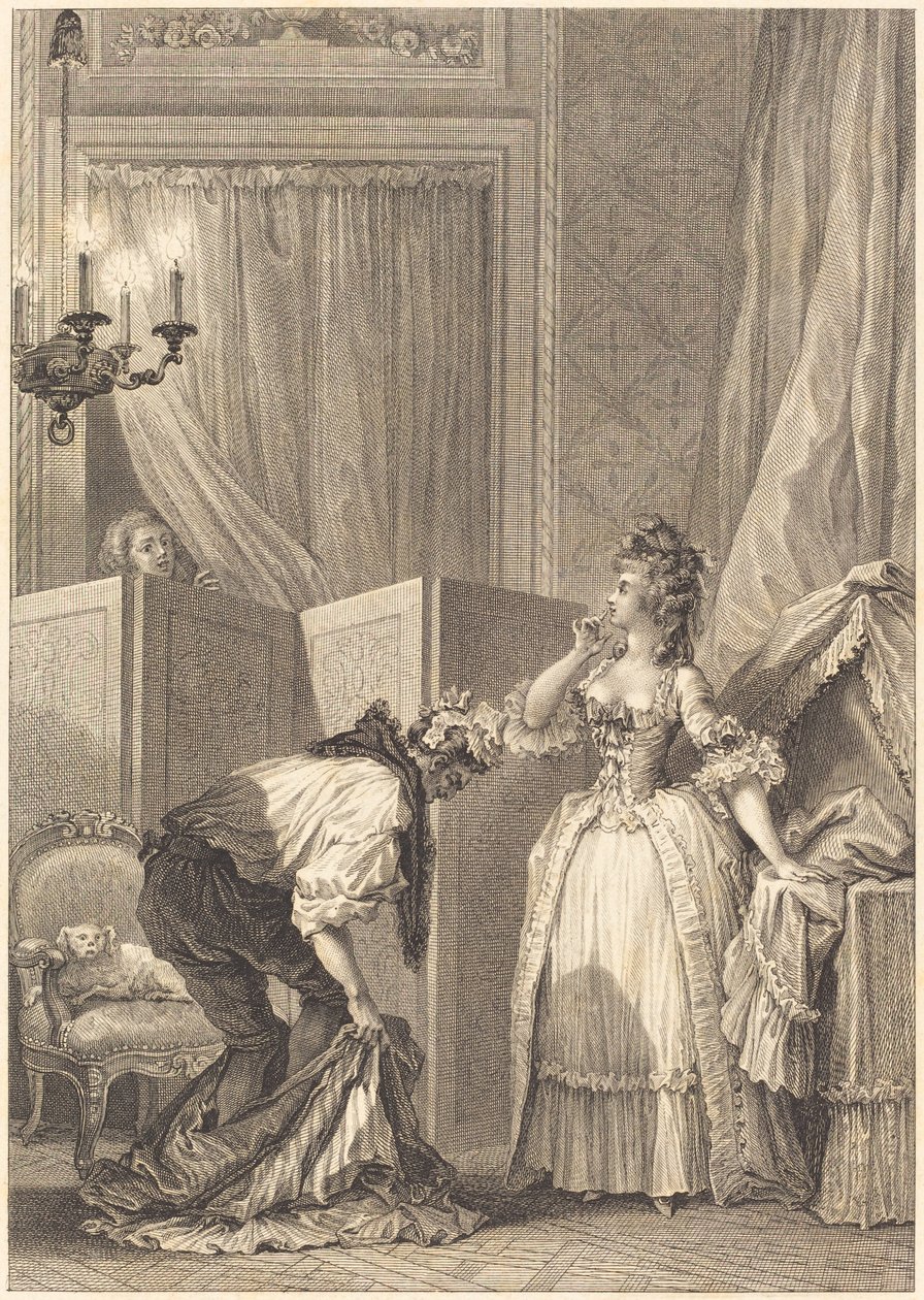 Den misshandlade och förnöjda cuckolden av Jean Louis Delignon and Antoine Jean Duclos after Jean Honoré Fragonard