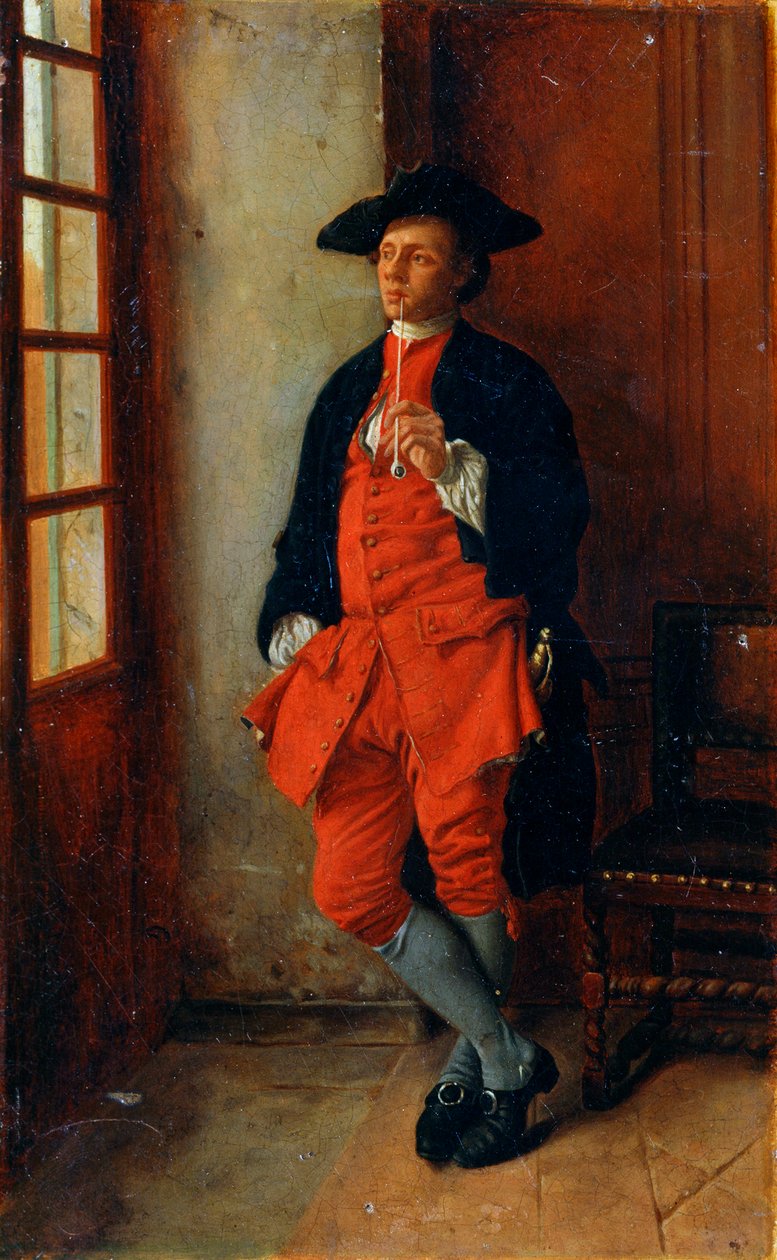 En rökare, 1800-talet. av Jean Louis Ernest Meissonier