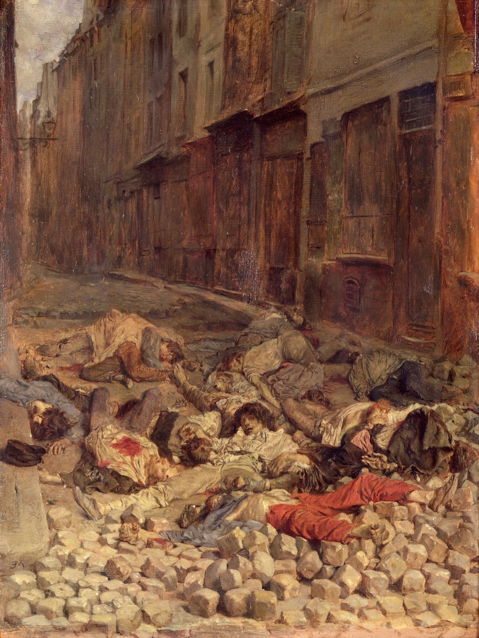 Barrikad i Rue de la Mortellerie, juni 1848 (Memory of Civil War) 1849 (olja på duk) av Jean Louis Ernest Meissonier