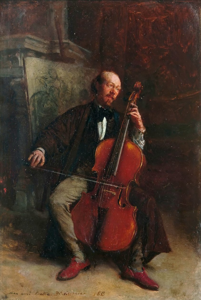 Porträtt av kompositören Alexandre Batta 1816-1902 av Jean Louis Ernest Meissonier