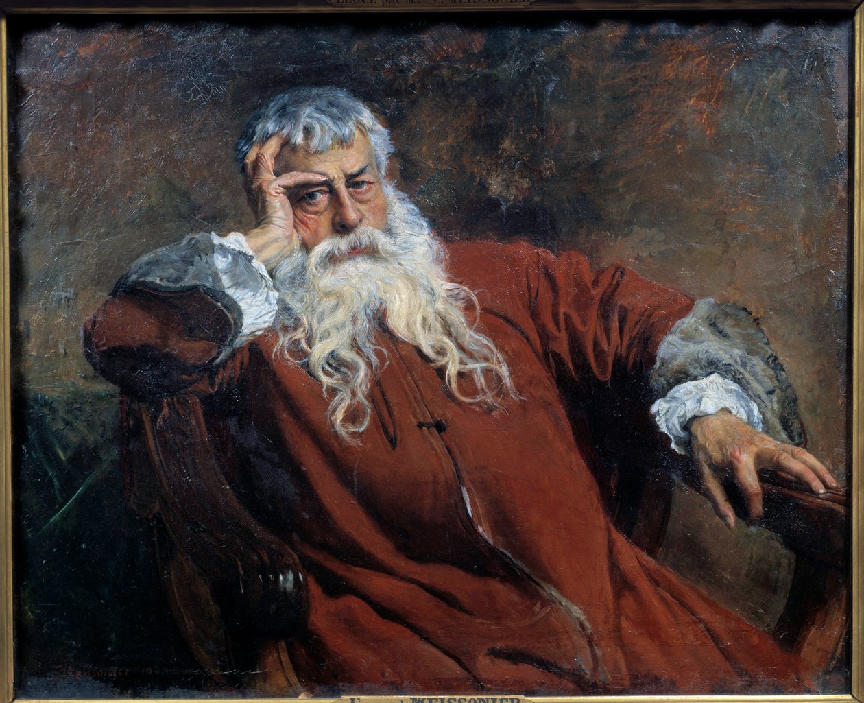 Självporträttmålning av Ernest Meissonier (1815-1891) 1890 sön. 0,52x0,61 m Paris, musee d
