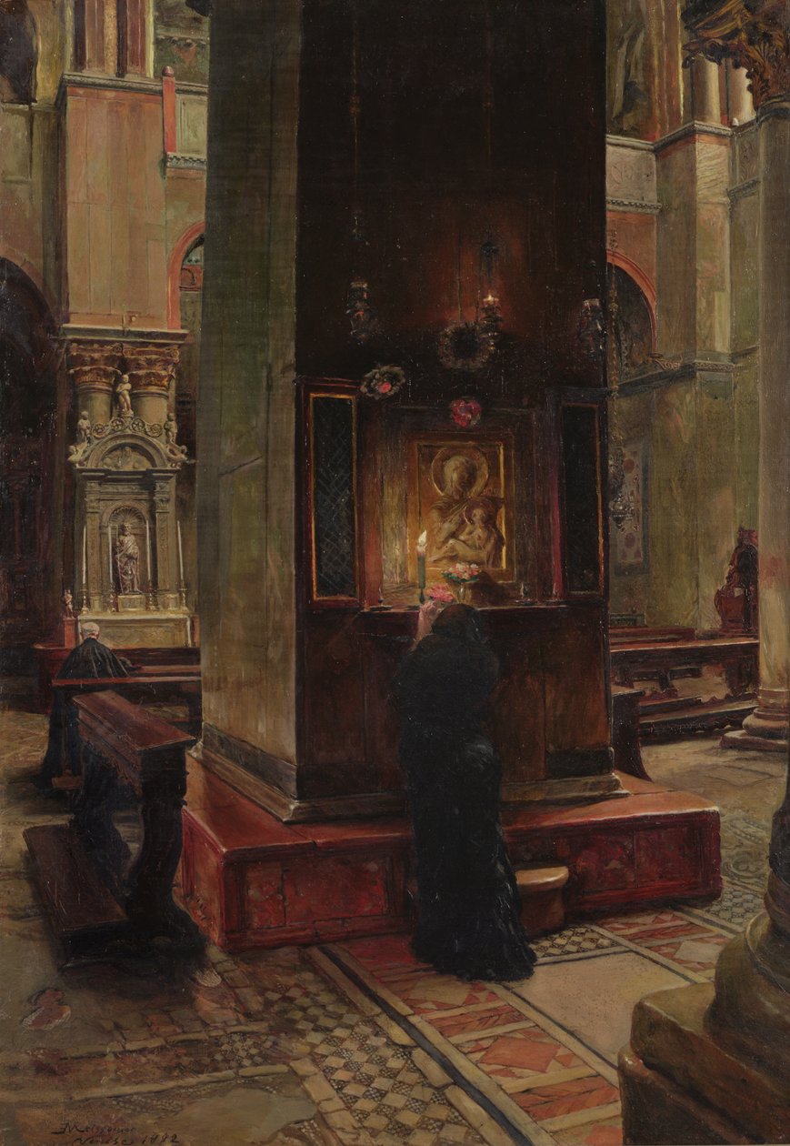 Madonna del Bacio i San Marco, Venedig, 1882 av Jean Louis Ernest Meissonier