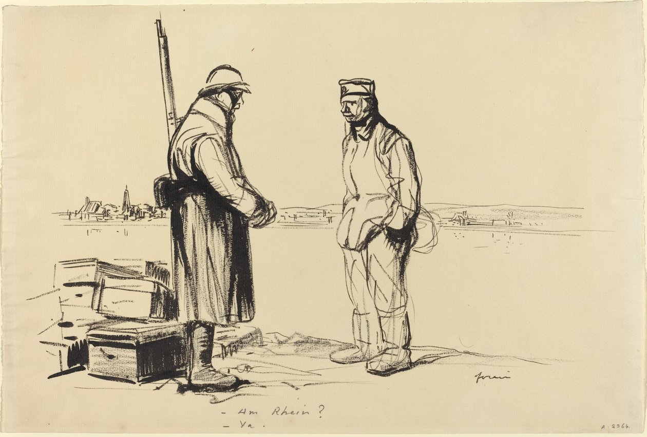 - På Rhen - Ya., ca. 19141919. av Jean Louis Forain