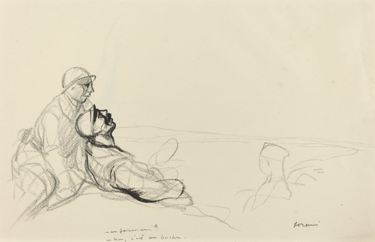 - En bonde - nej, han är en boche., c. 19141919. av Jean Louis Forain