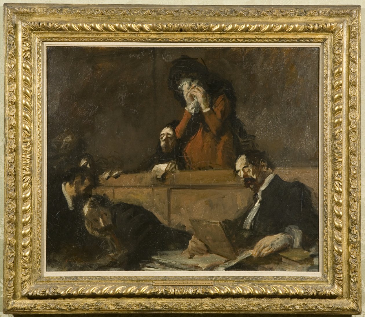 A Court Scene (Scenes des Tribunaux) 1909 (olja på duk) av Jean Louis Forain