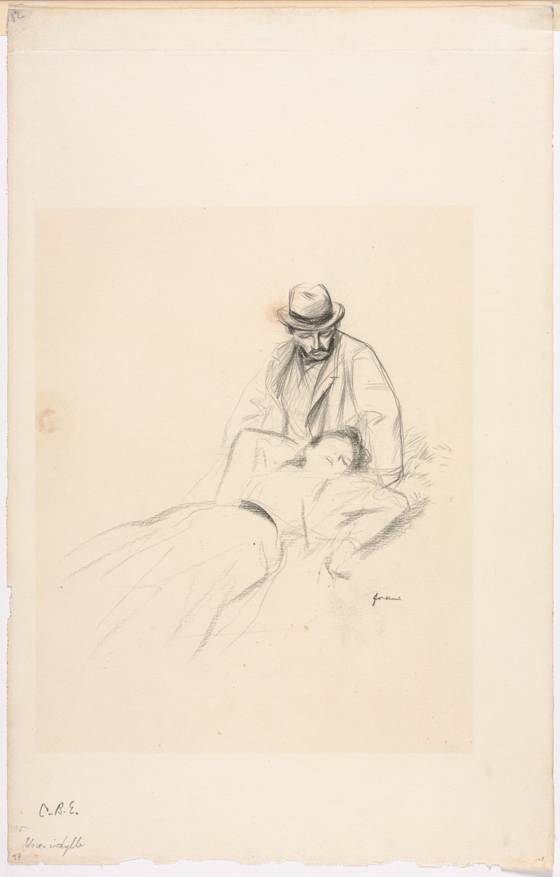 En idyll, fjärde kvartalet 1800-talet eller första tredje 1900-talet. av Jean Louis Forain