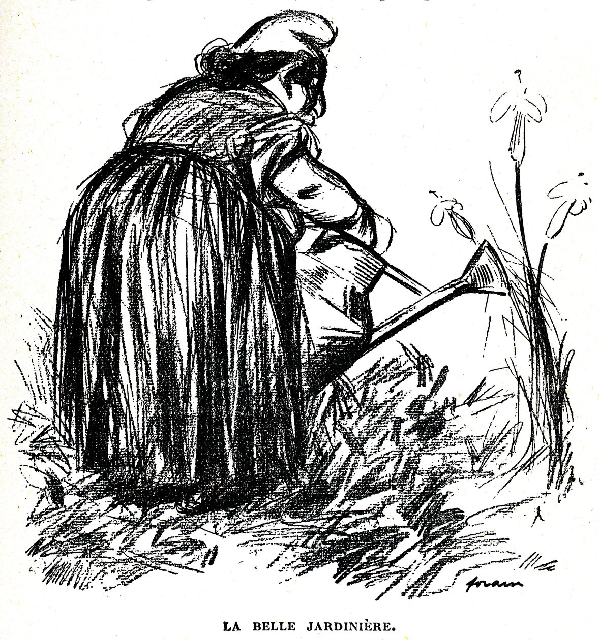 Antisemitteckning publicerad före 1900 i tidningen "" Psst...! "" av Jean-Louis Forain