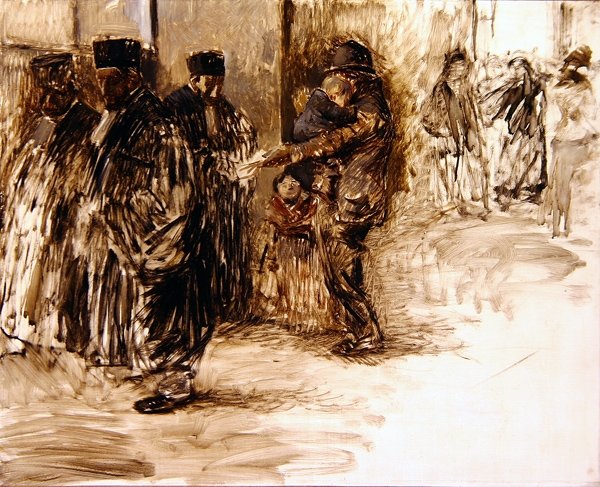 Vid hovet (olja på duk) av Jean Louis Forain