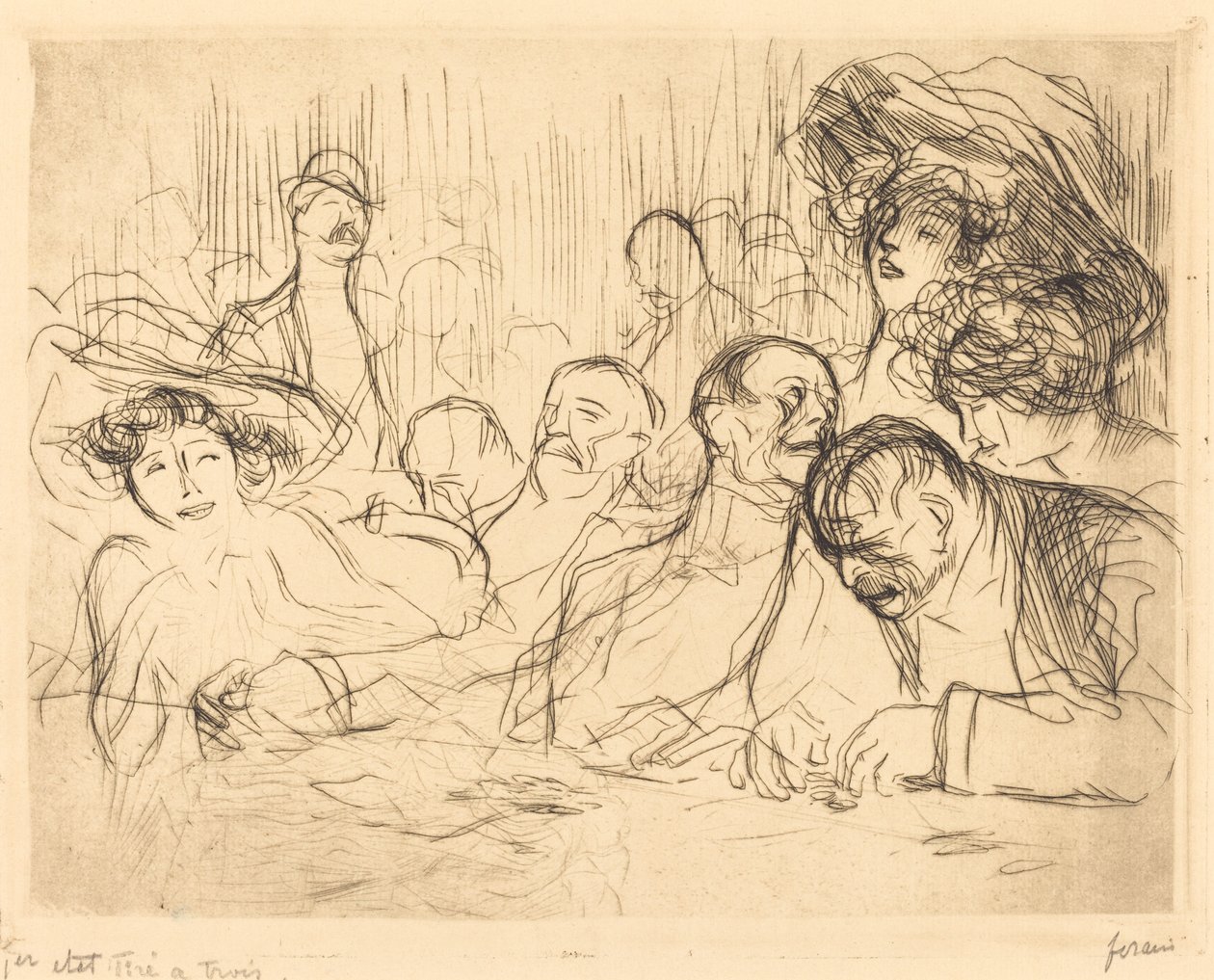 Vid spelbordet (första plattan) av Jean Louis Forain