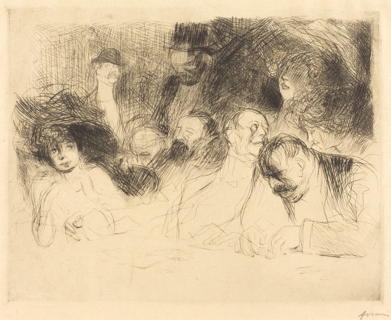 Vid spelbordet (första plattan) av Jean Louis Forain