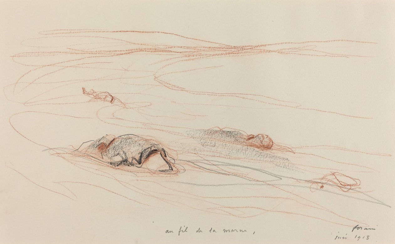 Längs Marne, 1918. av Jean Louis Forain