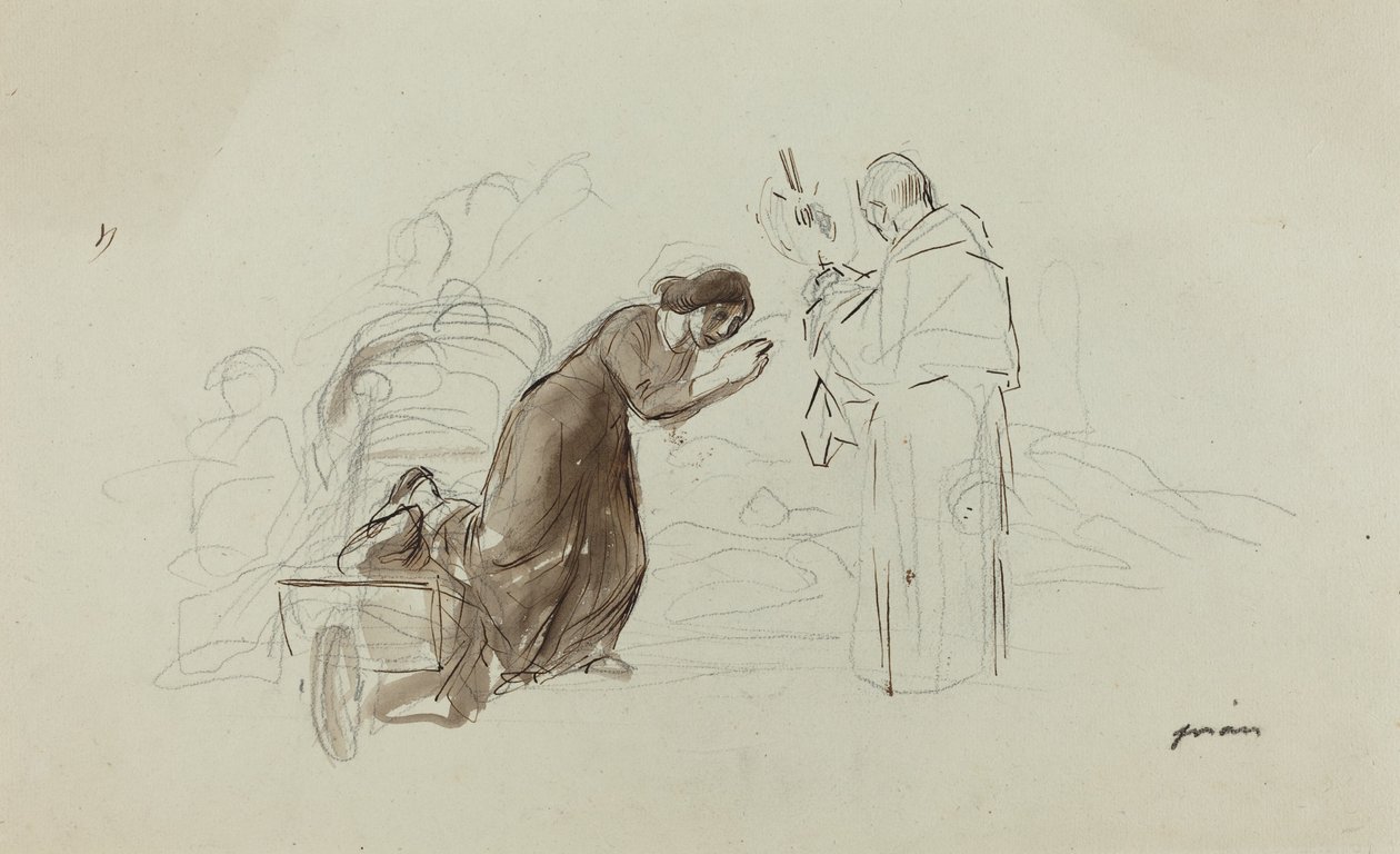 Benediction a Lourdes av Jean Louis Forain