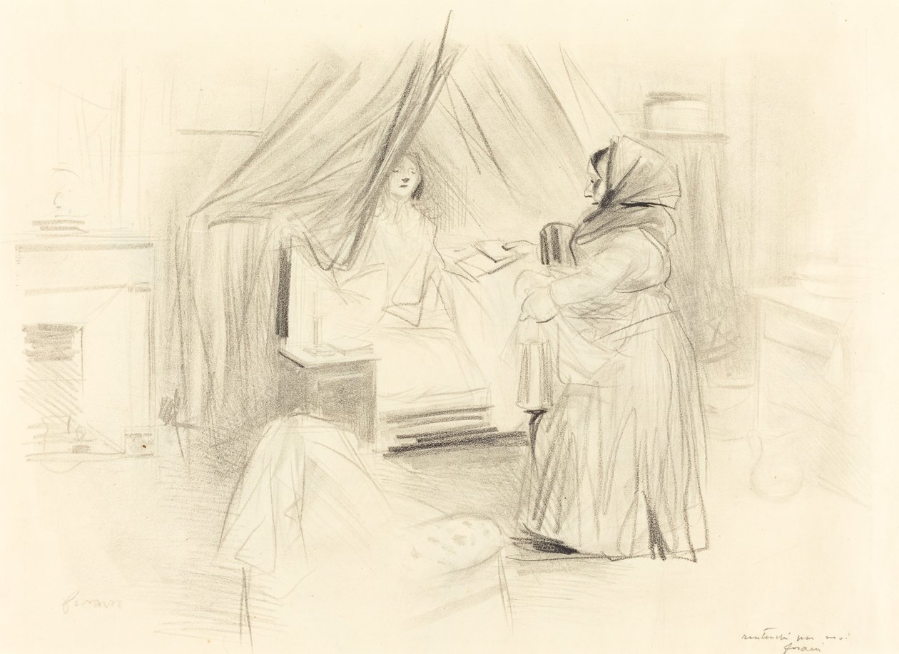 Frukost (horisontell tallrik) av Jean Louis Forain