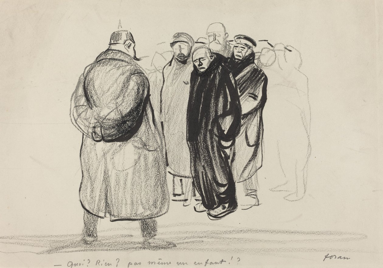 tomhänt. besättningen på en zeppelinare, troligen 1915. av Jean-Louis Forain