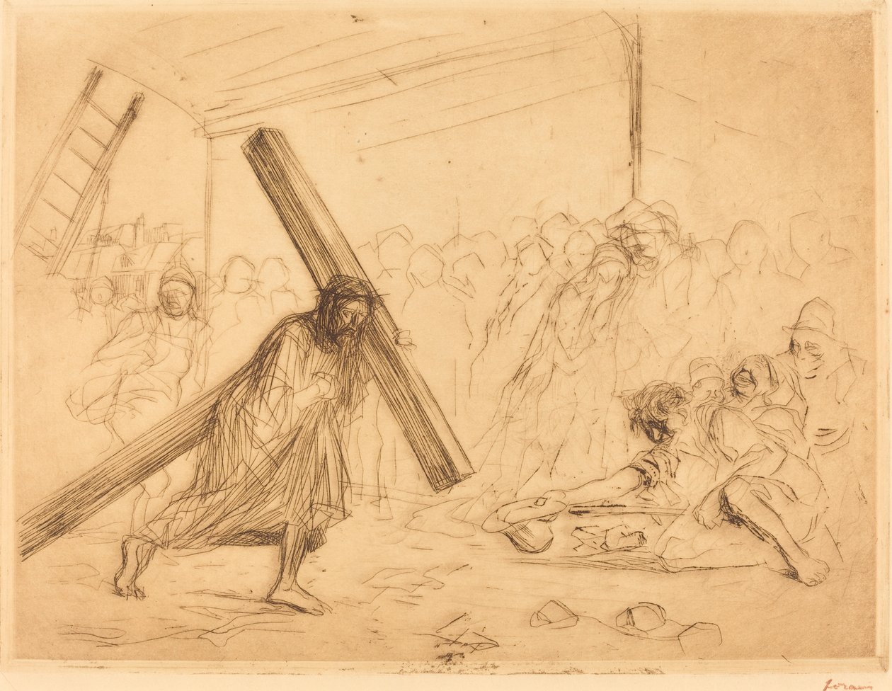 Kristus som bär korset (fjärde plattan) av Jean Louis Forain