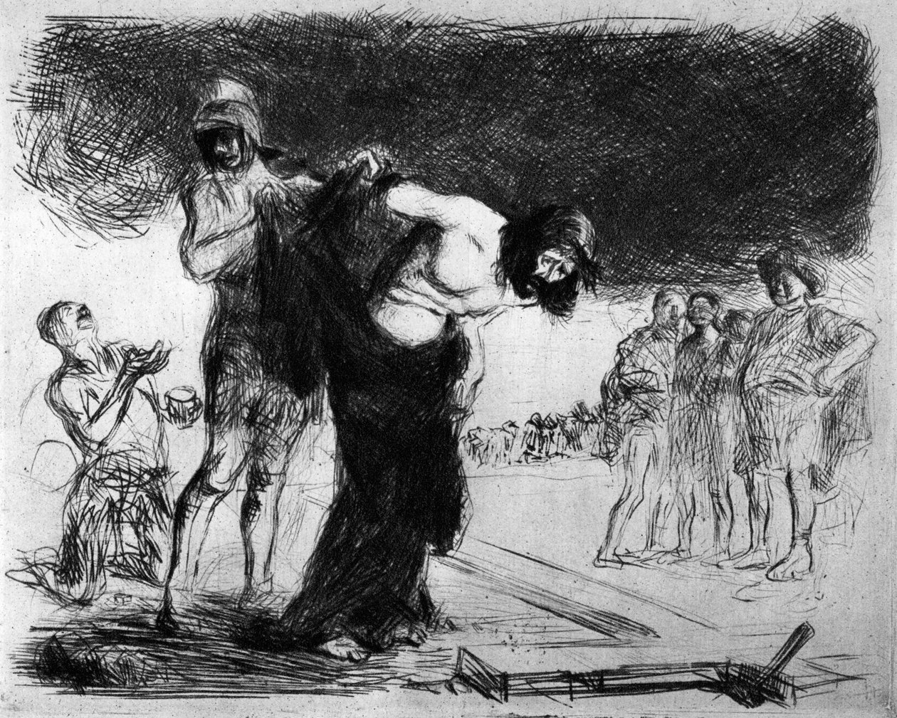 Kristus avtog sina kläder, 1925. av Jean Louis Forain