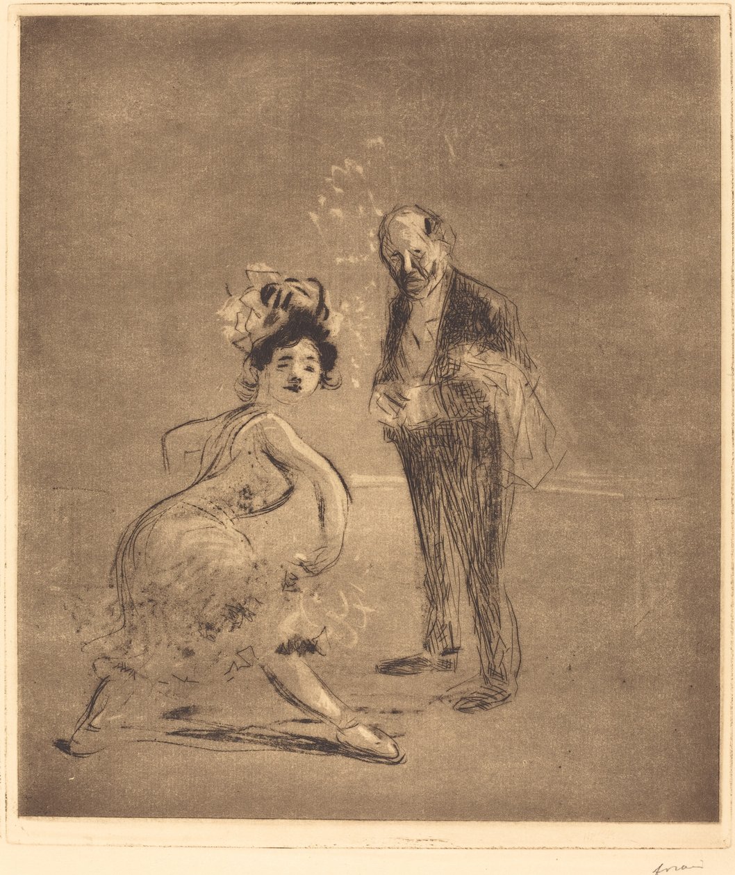 Dansare och hovmästare av Jean Louis Forain