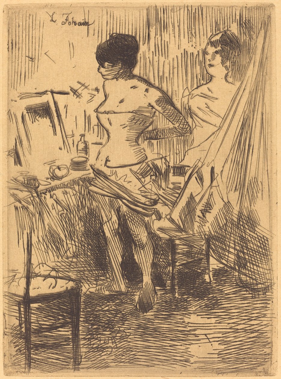 Dansare i deras omklädningsrum av Jean Louis Forain