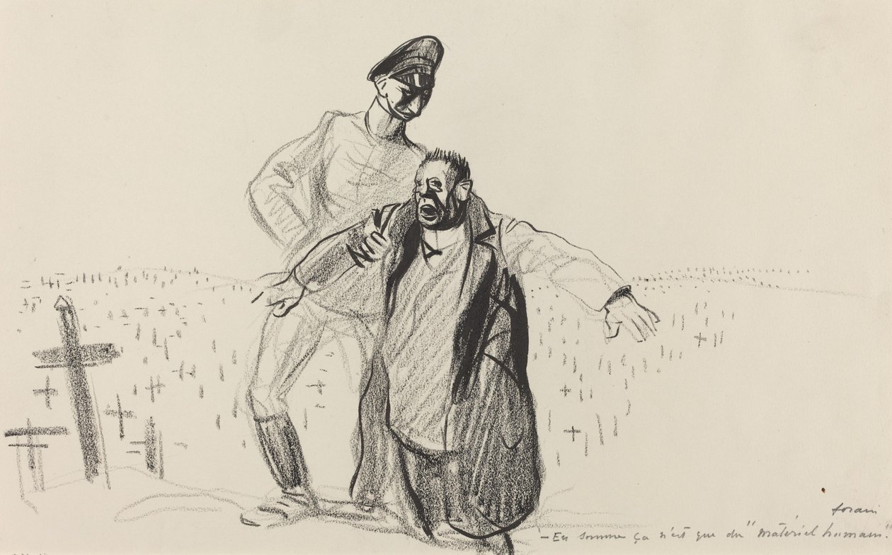 Kort sagt, det är bara mänskligt material., c. 19141919. av Jean Louis Forain