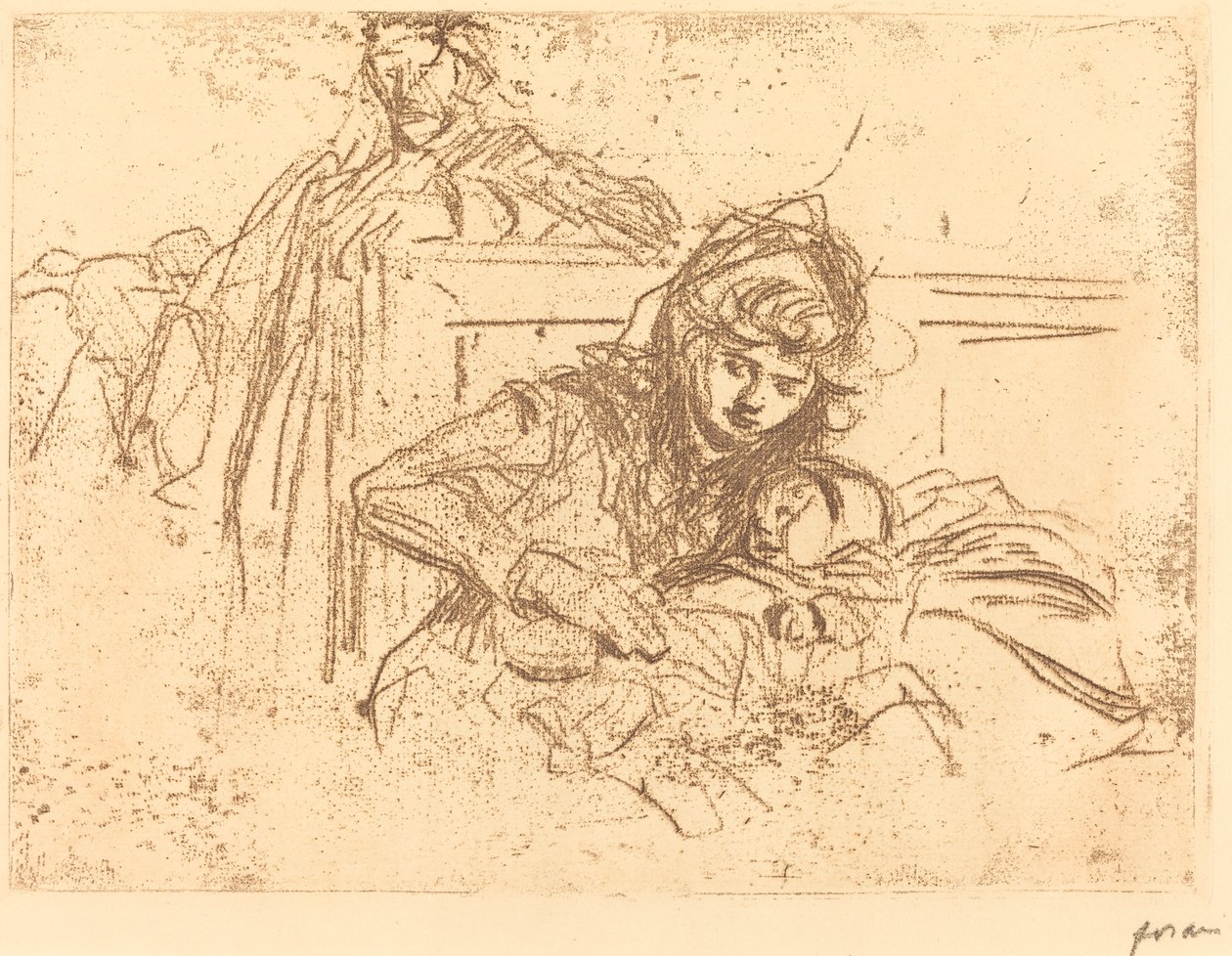 Bevis vid förhandlingen (första skylten) av Jean Louis Forain