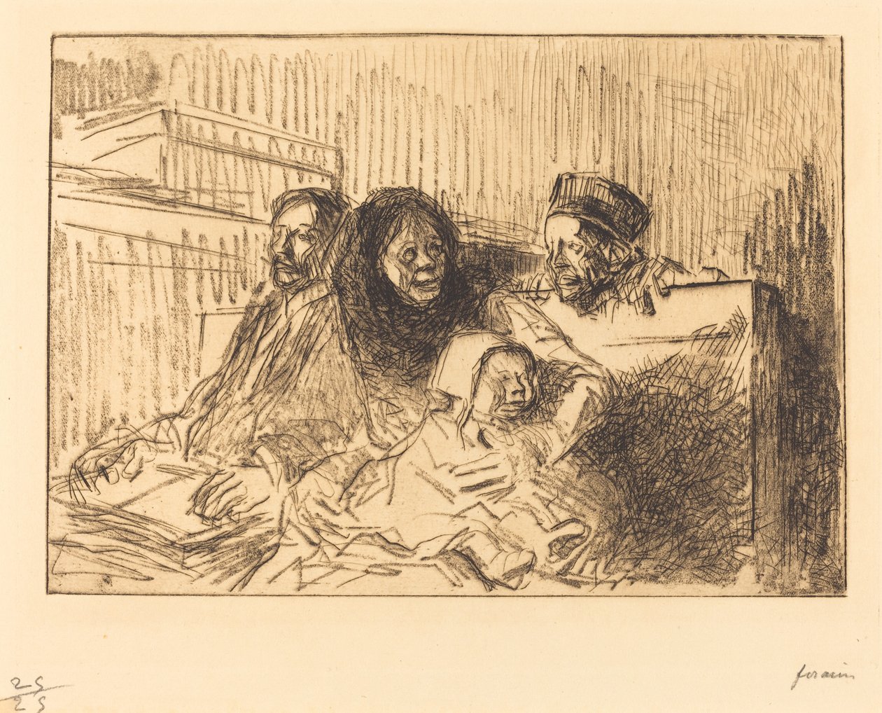Bevis vid förhandlingen (andra skylten) av Jean Louis Forain
