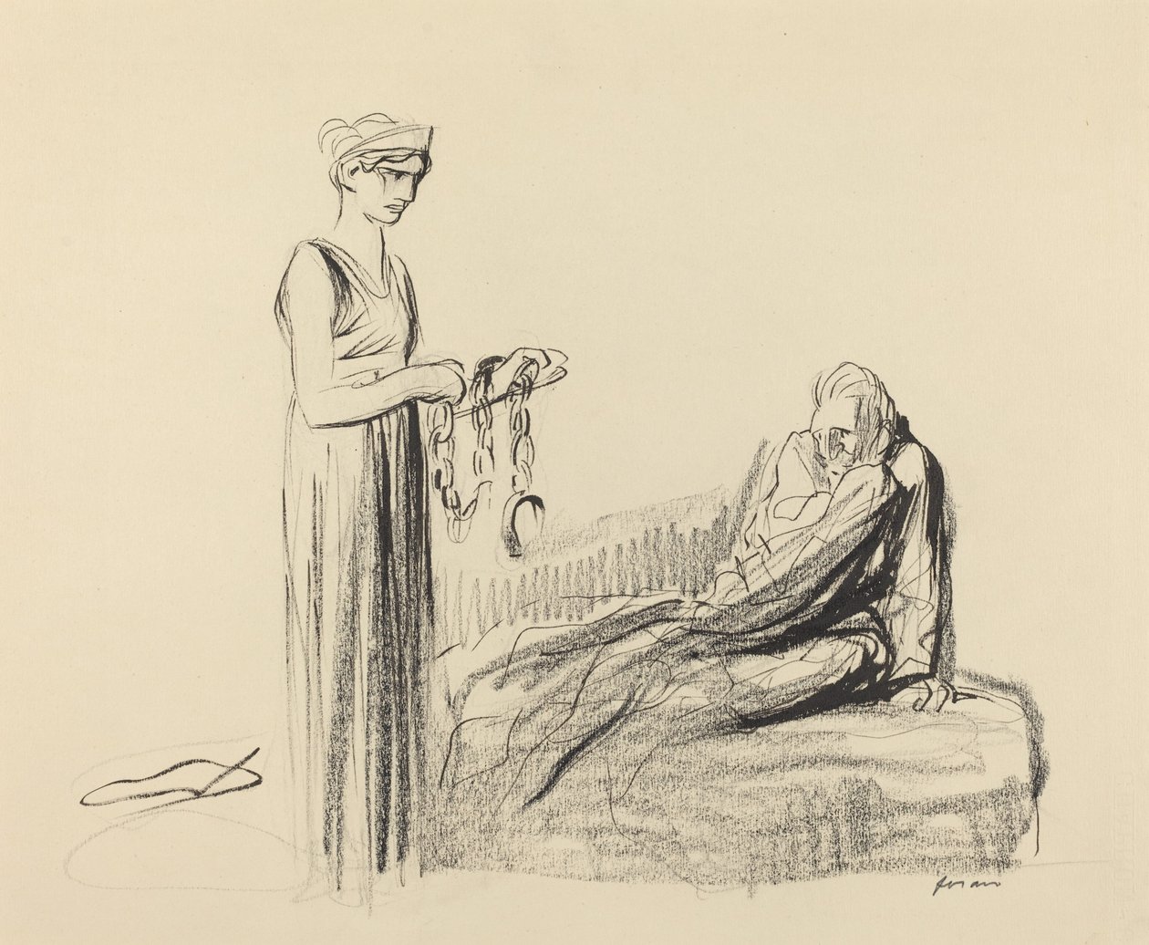 Fetters, troligen 1919. av Jean Louis Forain