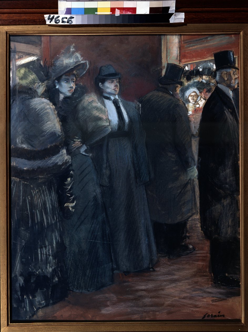 Teaterfoajén. Målning av Jean-Louis Forain (Jean-Louis Forain av Jean Louis Forain