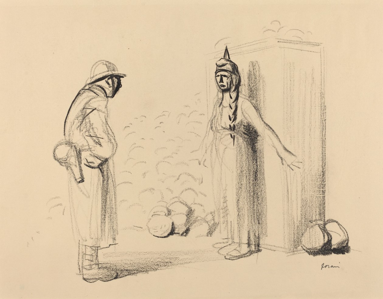 Dölja louisen, c. 19141919. av Jean Louis Forain
