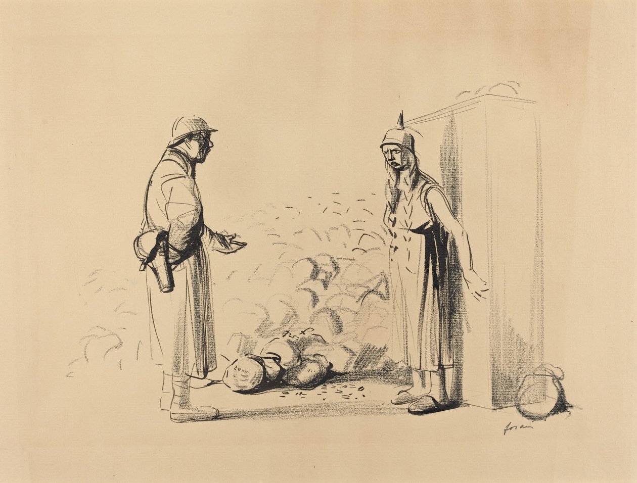 Dölja louisen, c. 19141919. av Jean Louis Forain