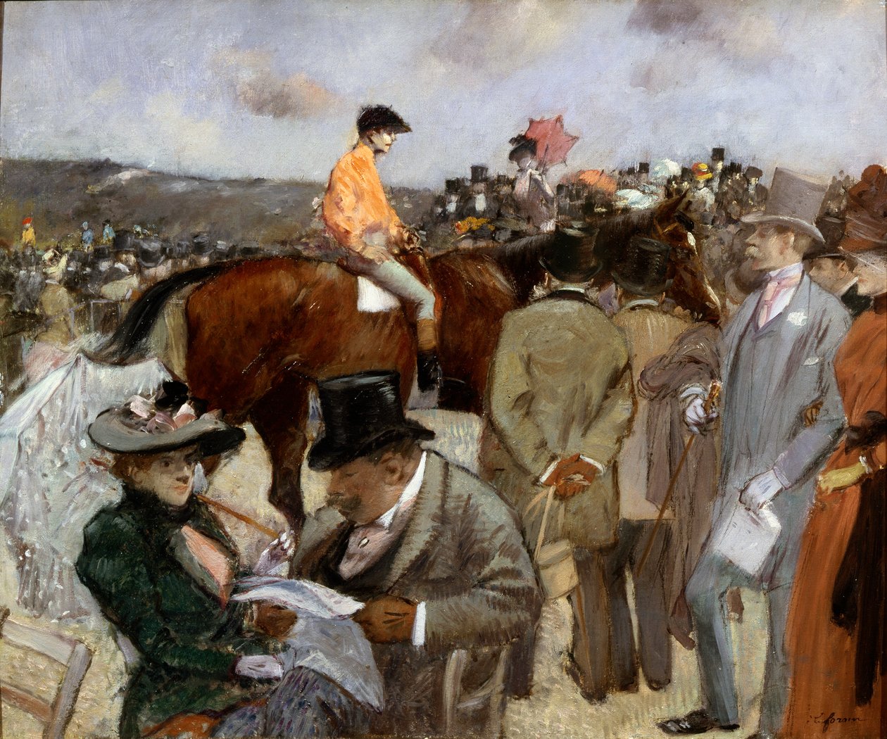 Hästkapplöpning, 1888. av Jean Louis Forain
