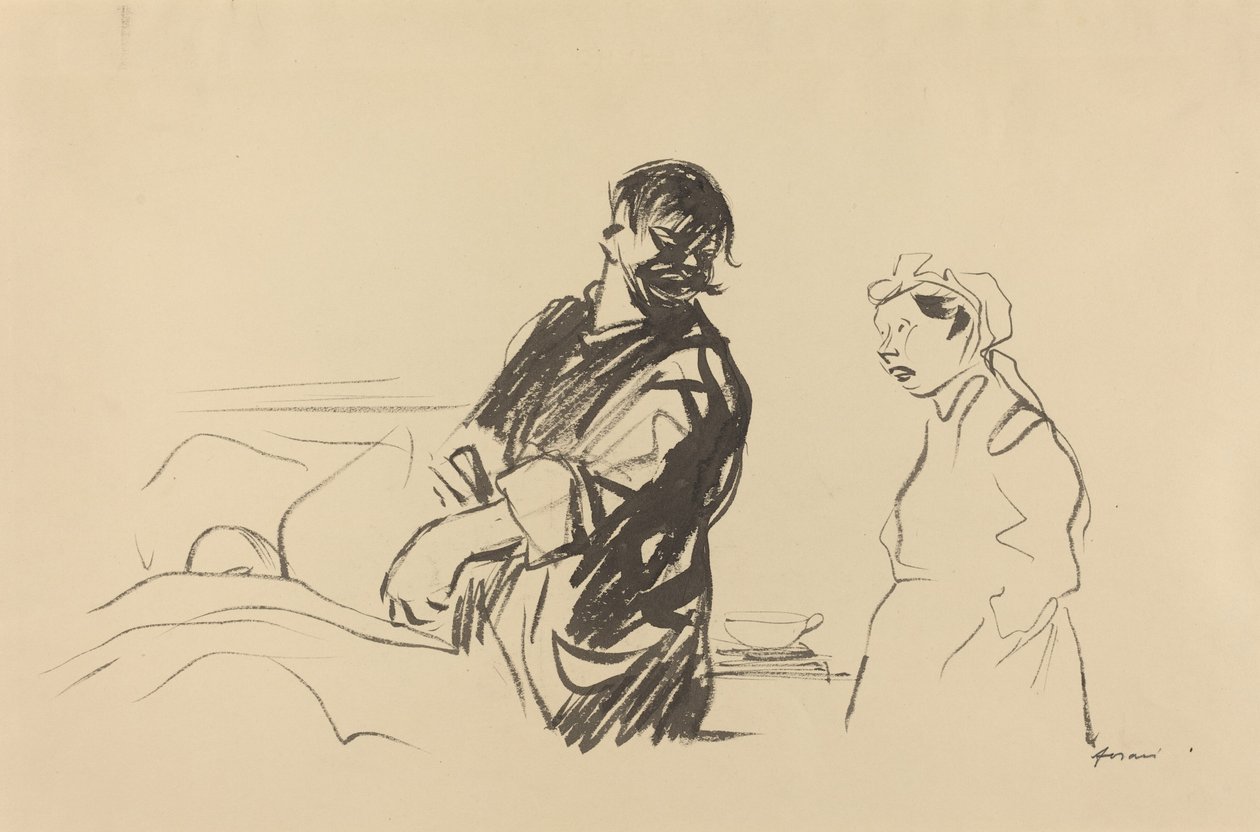 Sjukhusscen, ca. 19141919. av Jean Louis Forain