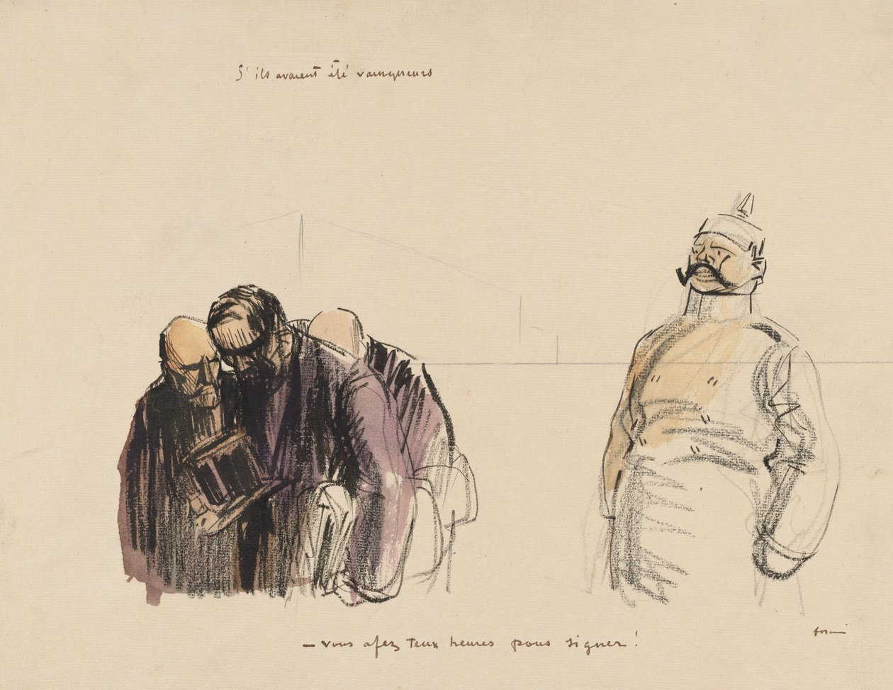 Om de hade vunnit - "Du har två timmar att underteckna" av Jean Louis Forain