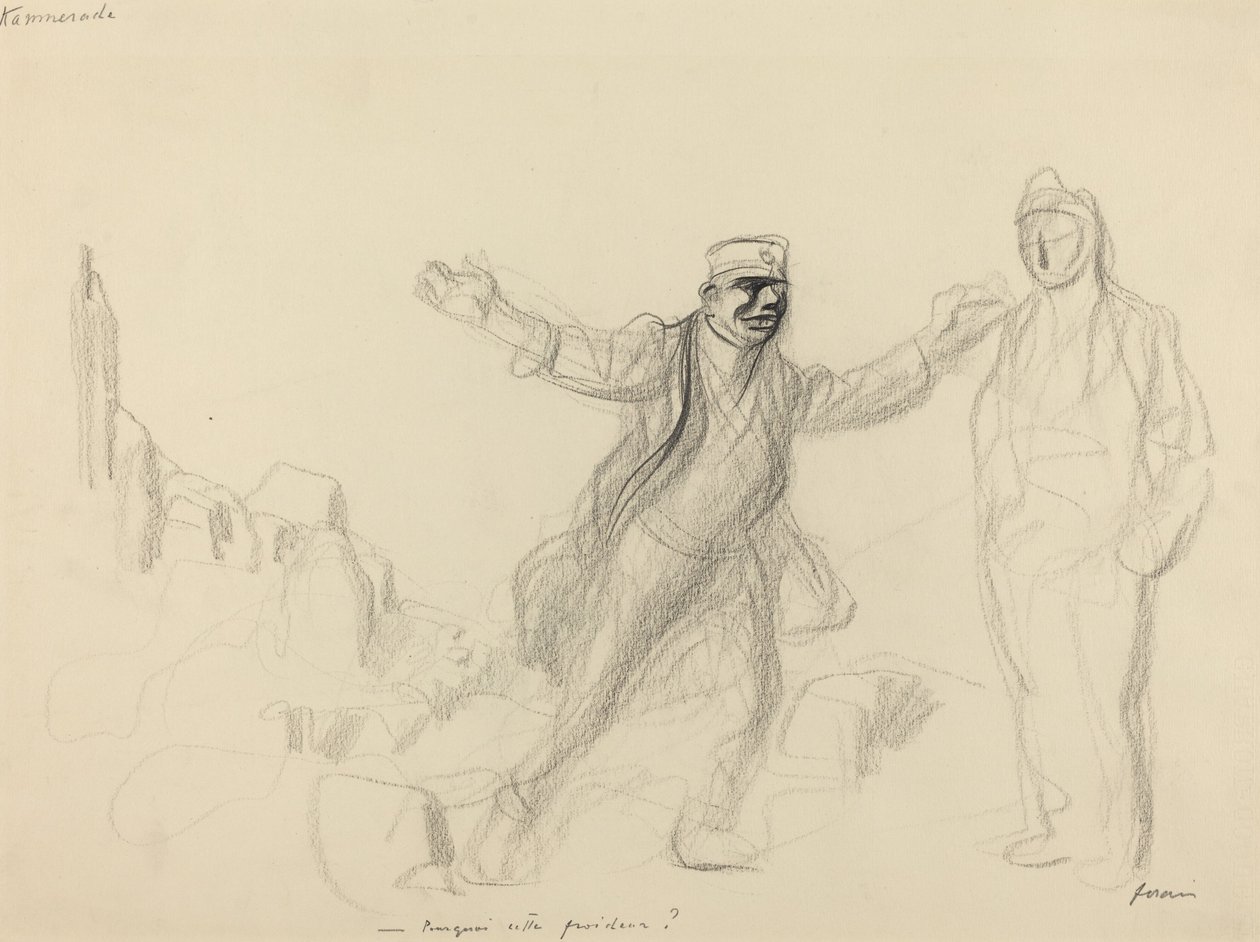 Kammerad. Varför denna kyla, ca. 19141919. av Jean Louis Forain