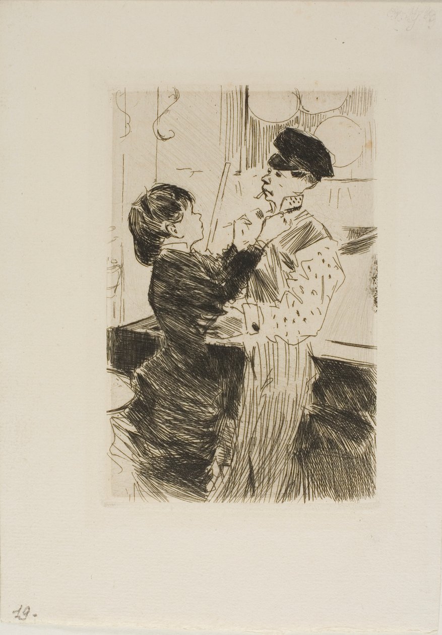 Knytning av kravatt av Jean Louis Forain