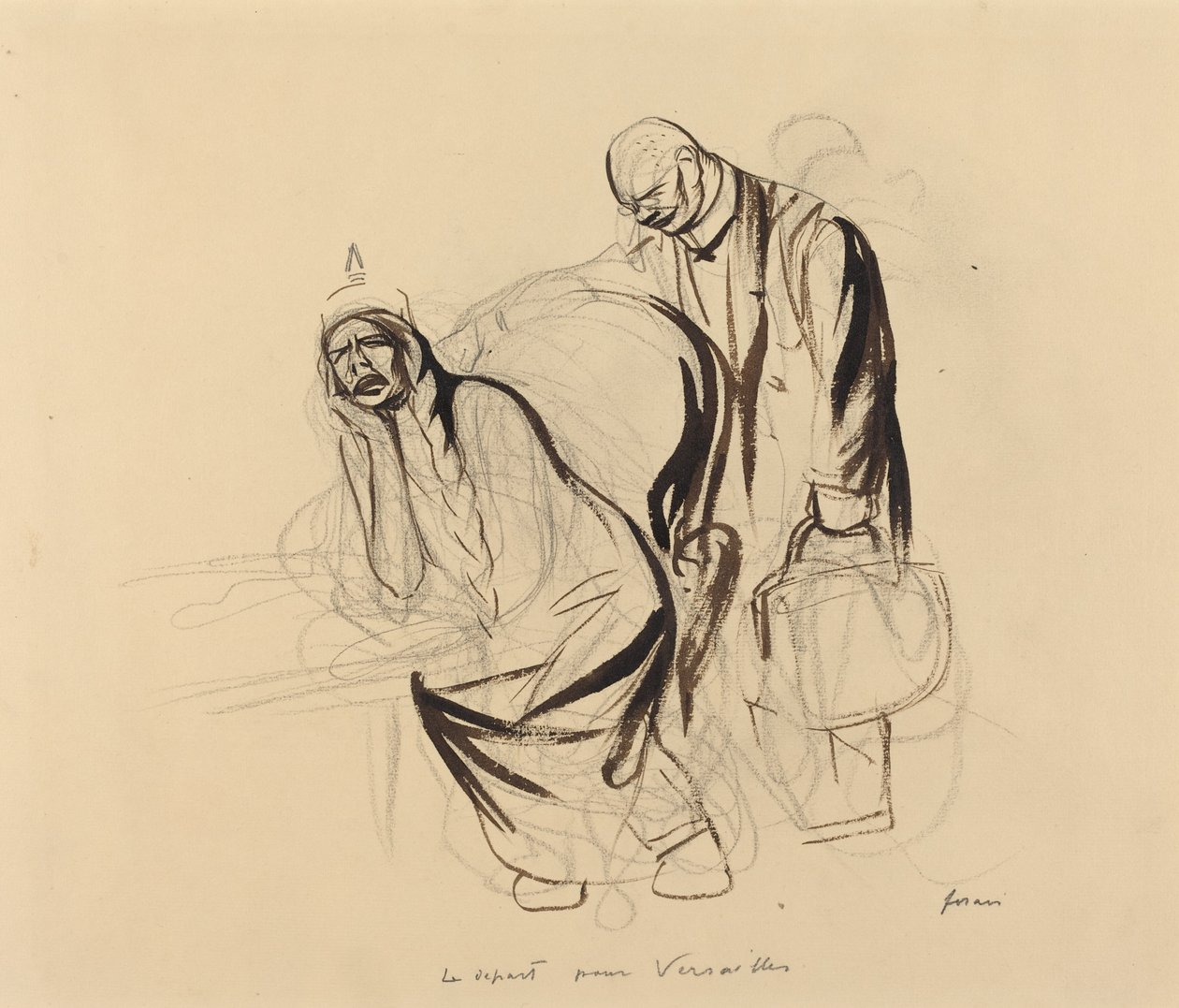 Avresan till Versailles, ca. 1919. av Jean Louis Forain