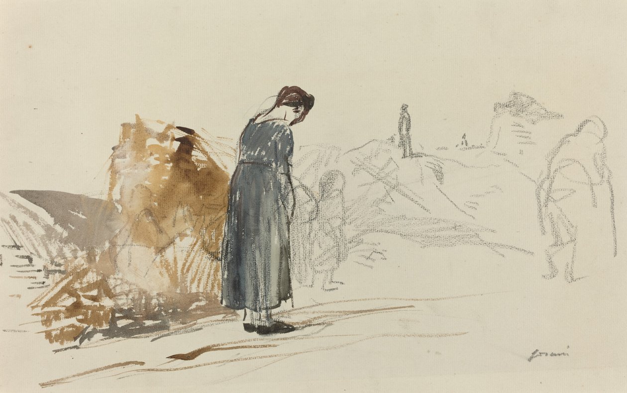 Tyskarna har gått, ca. 19141919. av Jean Louis Forain