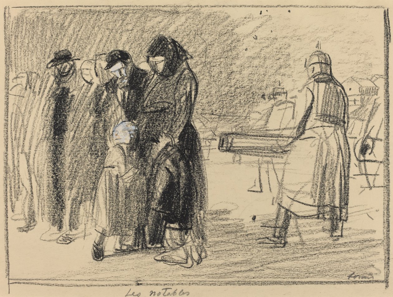 Notables, c. 19141919. av Jean Louis Forain