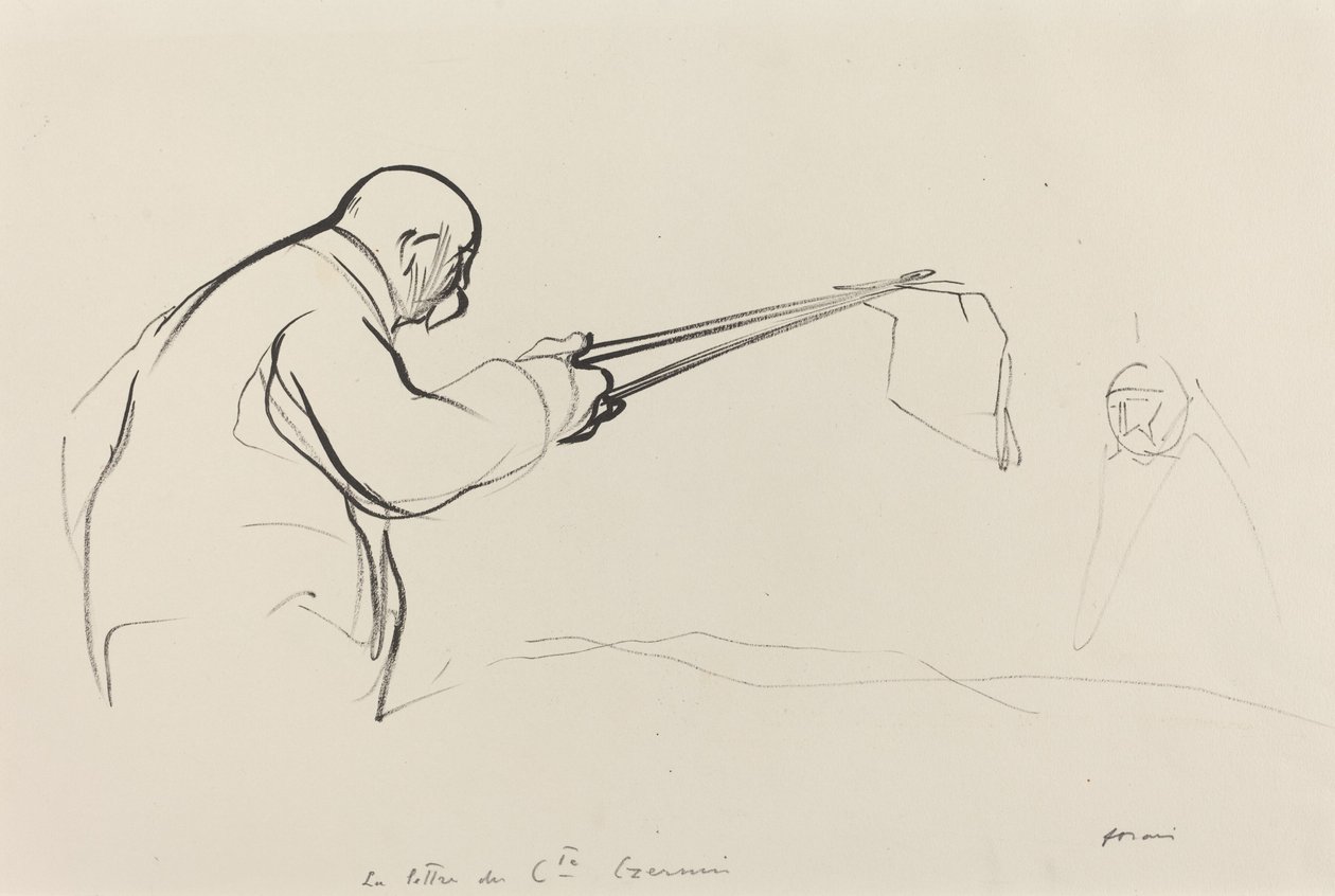 Herr Clemenceau. Brev från Cte Czernin, ca. 19141919. av Jean Louis Forain