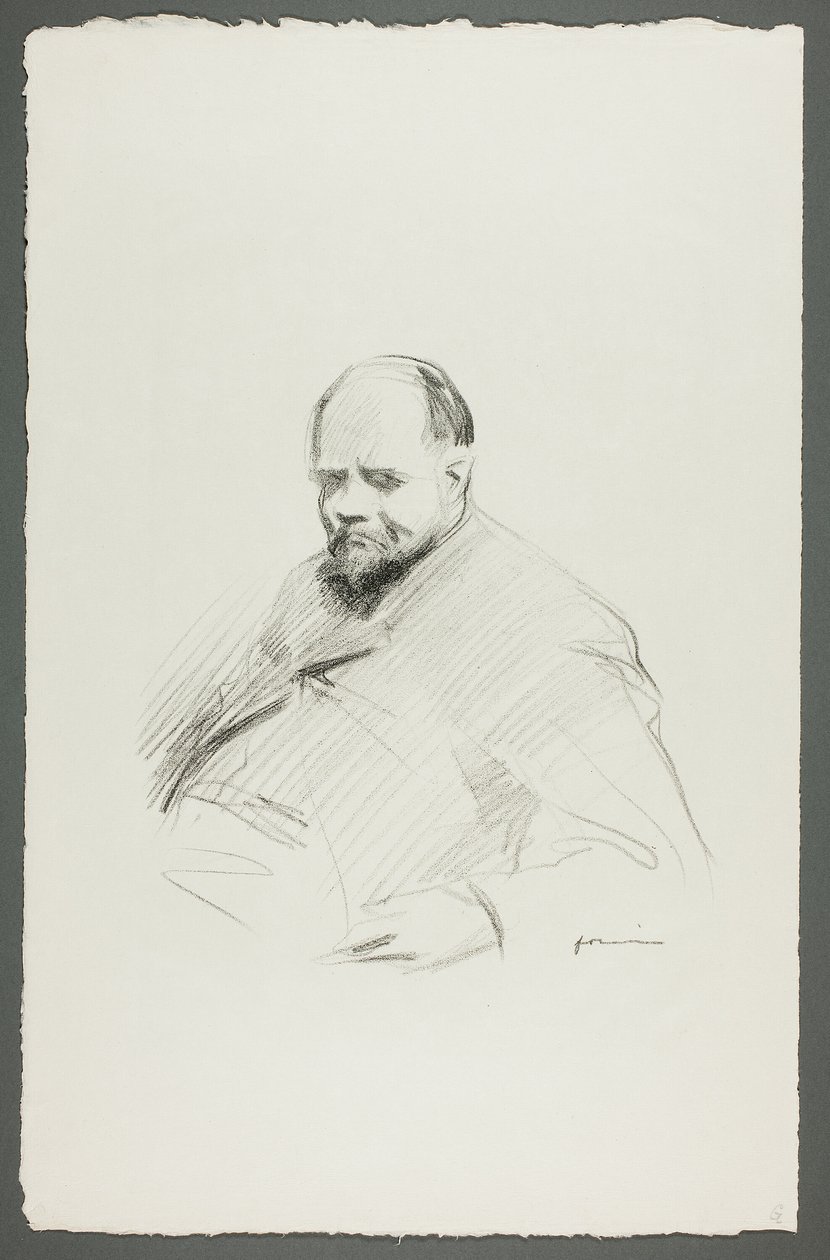 Porträtt av Vollard, sittande av Jean Louis Forain