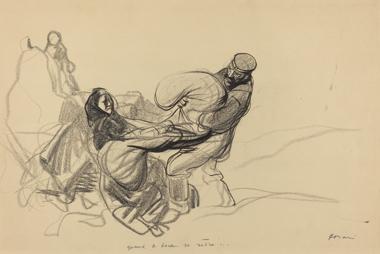 När Bochen drar sig tillbaka..., förmodligen 1917. av Jean Louis Forain