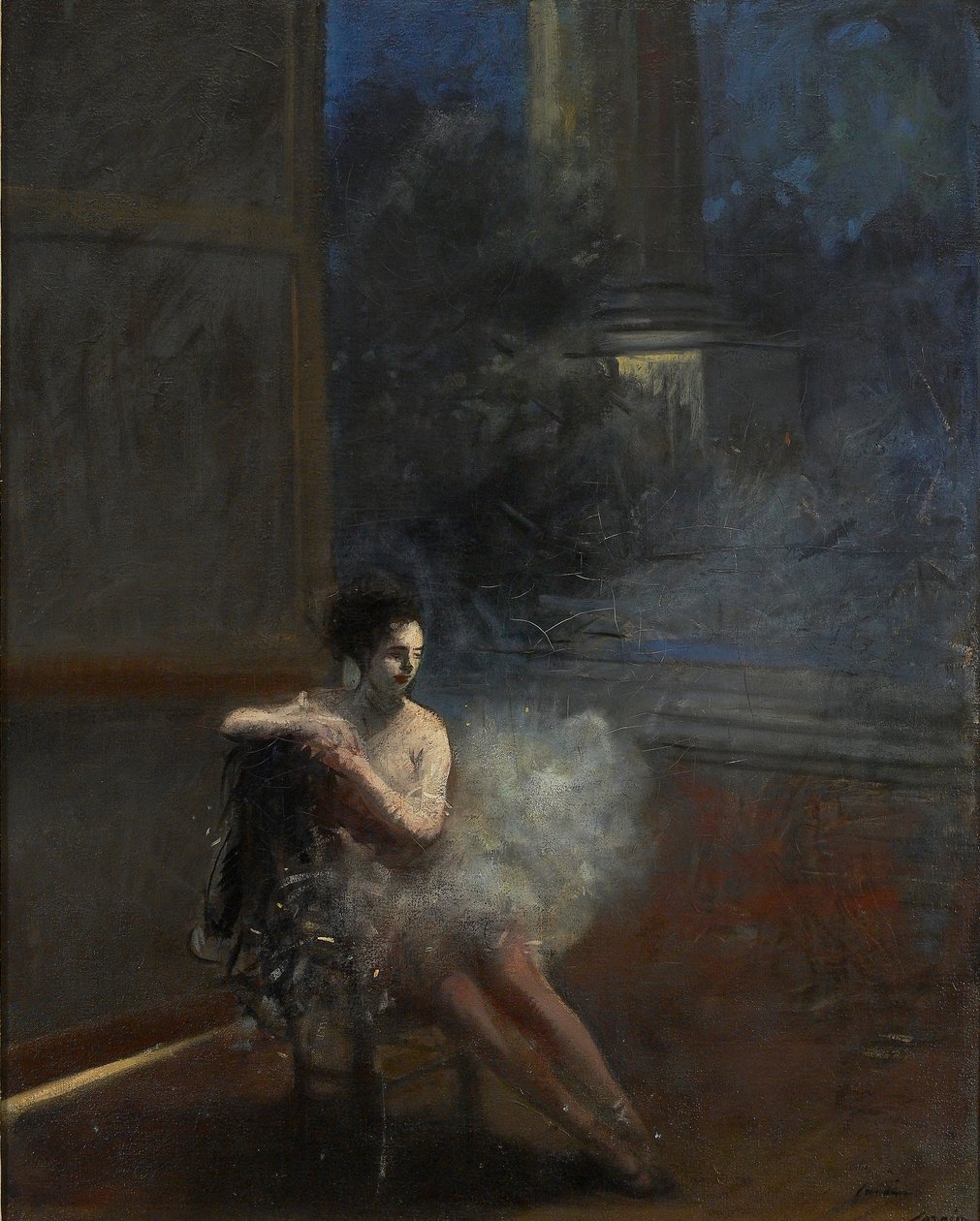 Sittande dansare, 1800-1900-talet av Jean Louis Forain