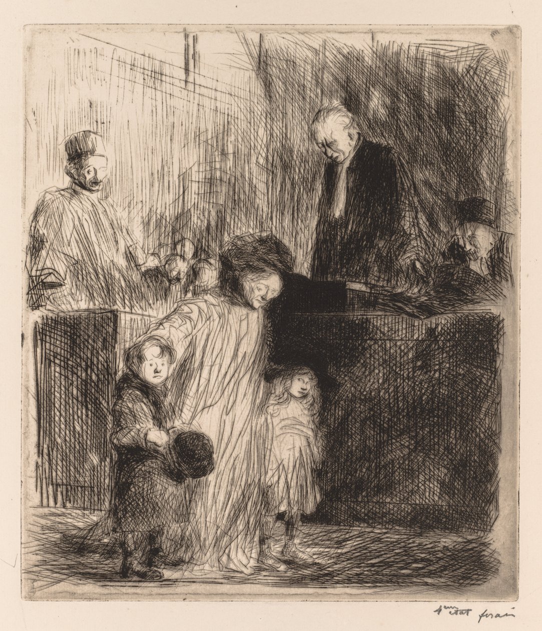 Lämnar förhandlingen av Jean Louis Forain