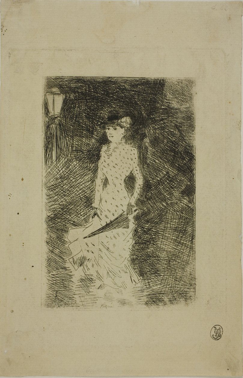 Promenerande kvinna med paraply av Jean Louis Forain
