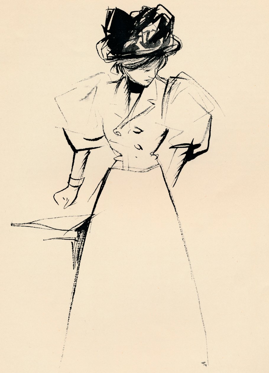 Studie i Indian Ink av Forain, c1898 av Jean Louis Forain