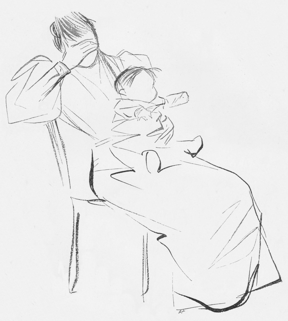 Studera i linje, c1898 av Jean Louis Forain