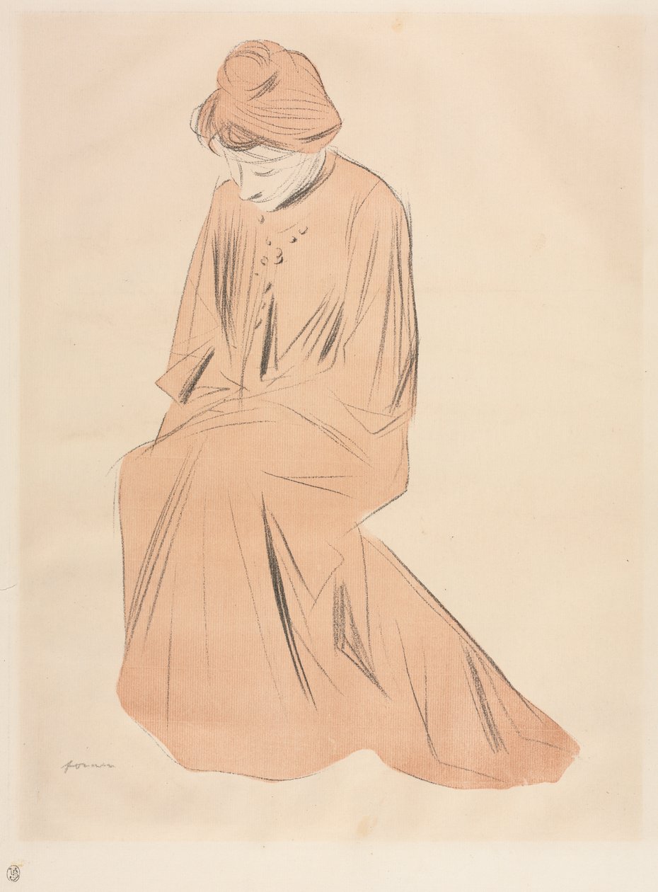 Studie av en sittande kvinna av Jean Louis Forain